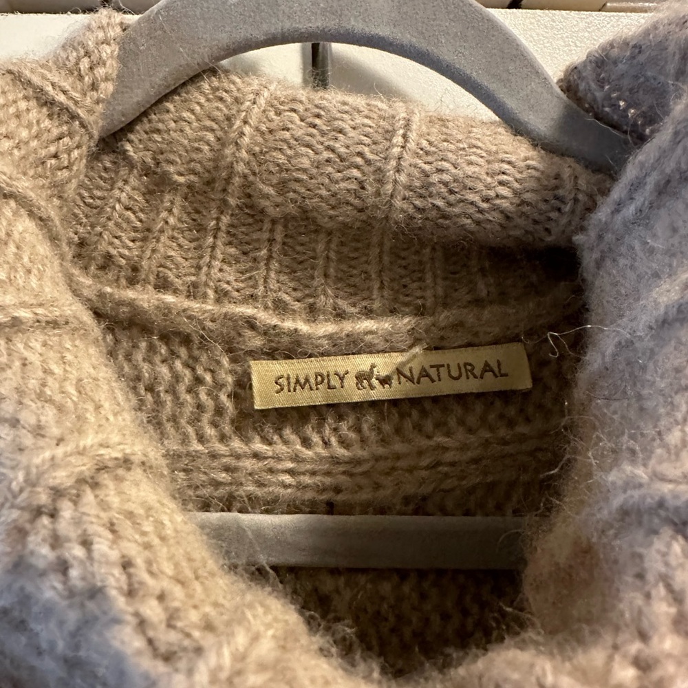 Simply Natural 100% Baby Alpaca Lucia Poncho - Cowl Neck - Picture 3 of 6